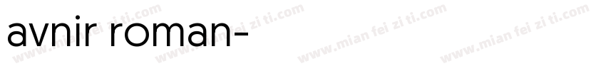 avnir roman字体转换